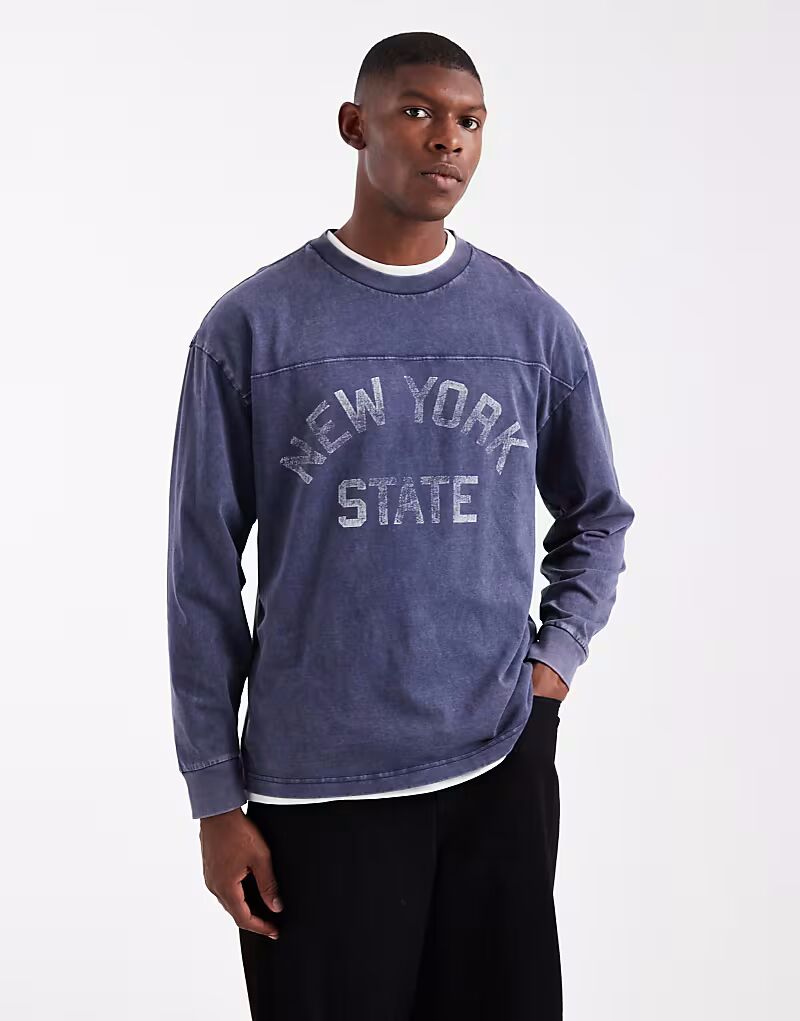 Футболка свободного кроя с длинными рукавами синего цвета Hollister, Синий, Футболка свободного кроя с длинными рукавами синего цвета Hollister
Футболка свободного кроя с длинными рукавами синего цвета Hollister, Синий, Футболка свободного кроя с длинными рукавами синего цвета Hollister