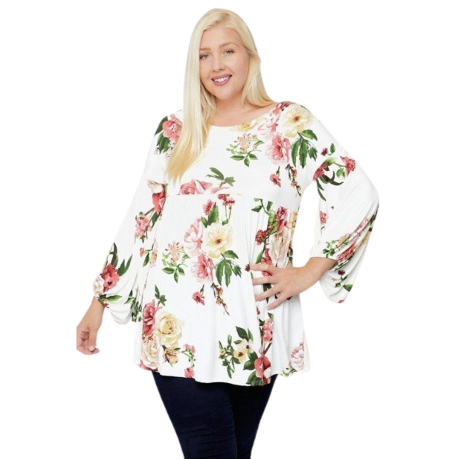 Туника с цветочным принтом и рукавами-фонариками FASHNZFAB, цвет off white/floral
Туника с цветочным принтом и рукавами-фонариками FASHNZFAB, цвет off white/floral