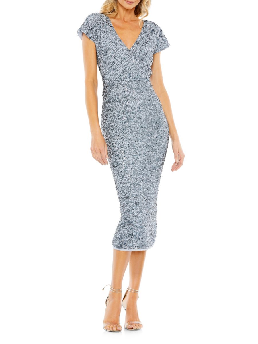 Платье-футляр с короткими рукавами и пайетками Mac Duggal, цвет Slate Blue
Платье-футляр с короткими рукавами и пайетками Mac Duggal, цвет Slate Blue