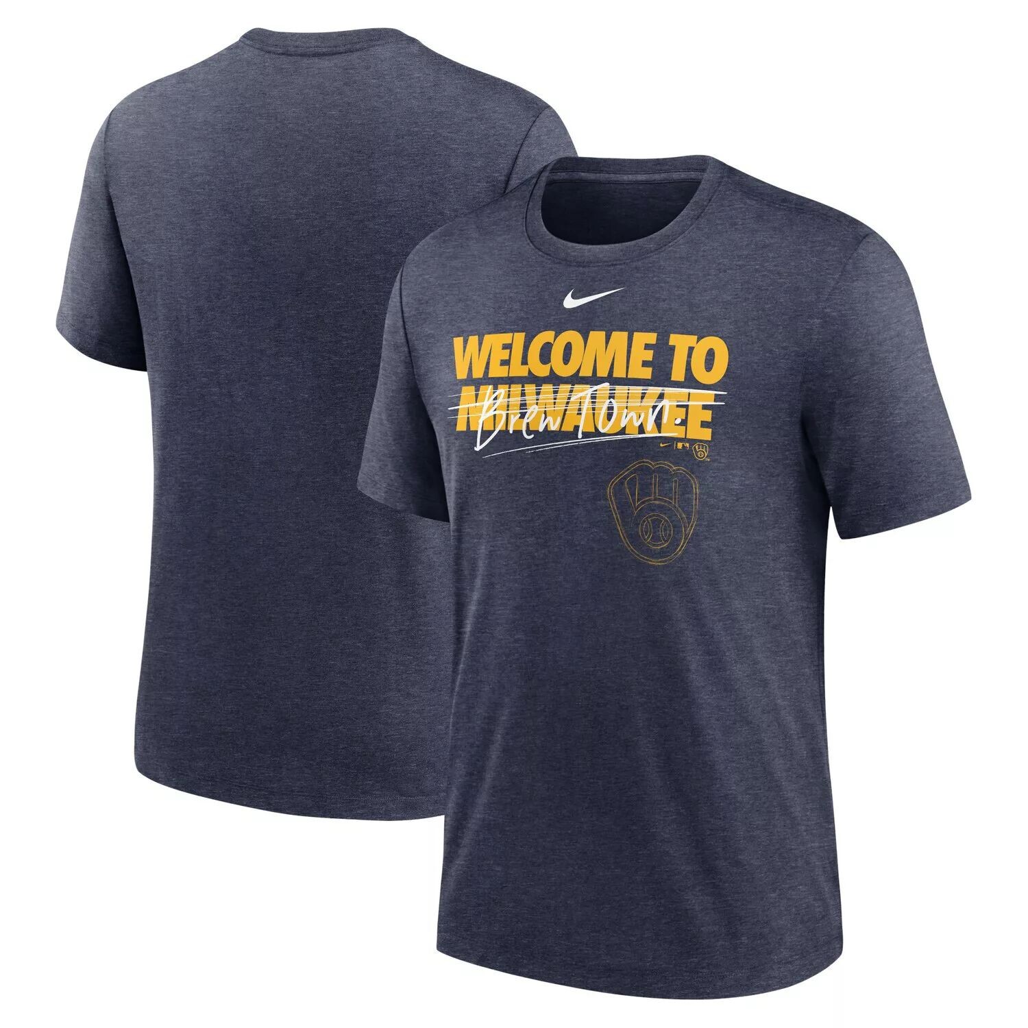 Мужская футболка Heather Navy Milwaukee Brewers Home Spin Tri-Blend Nike
Мужская футболка Heather Navy Milwaukee Brewers Home Spin Tri-Blend Nike