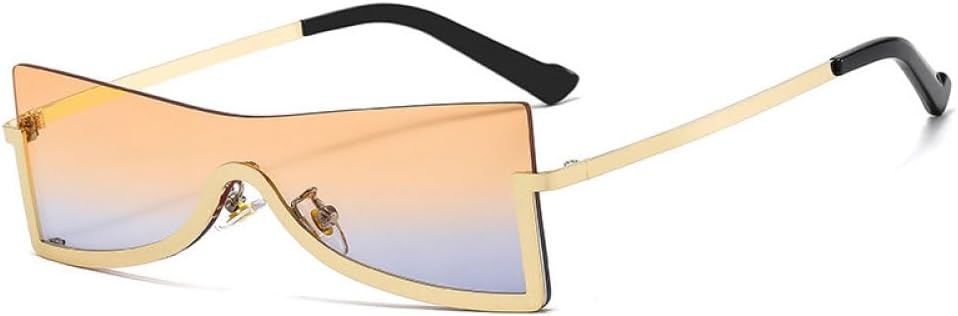 MUTYNE Цельные металлические солнцезащитные очки для женщин, модные панк-очки в полуободковой оправе, трендовые цветные очки с защитой от УФ-излучения UV400, Gold Brown Blue
MUTYNE Цельные металлические солнцезащитные очки для женщин, модные панк-очки в полуободковой оправе, трендовые цветные очки с защитой от УФ-излучения UV400, Gold Brown Blue