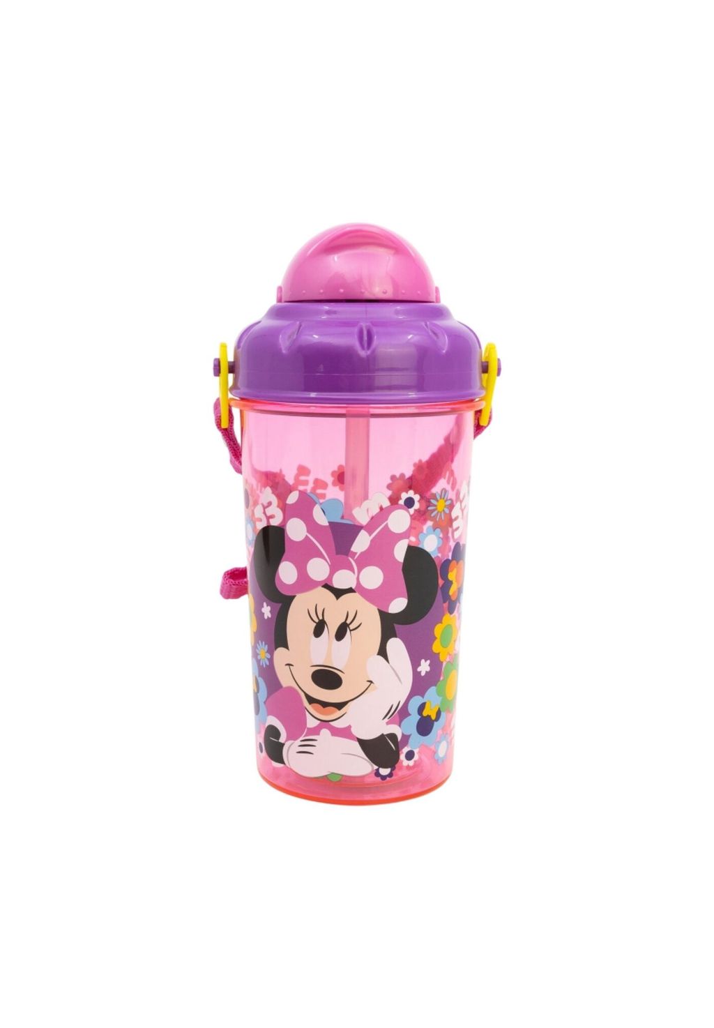 Детская бутылка для напитков Disney Minnie 465 мл с соломинкой и ремешком Disney, разноцветная 17,3x7,5x7,5 см 
Детская бутылка для напитков Disney Minnie 465 мл с соломинкой и ремешком Disney, разноцветная 17,3x7,5x7,5 см
