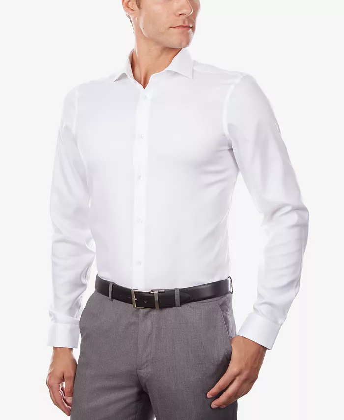 Мужская рубашка Calvin Klein Steel+ Slim-Fit Non-Iron Stretch Performance, белый 
Мужская рубашка Calvin Klein Steel+ Slim-Fit Non-Iron Stretch Performance, белый