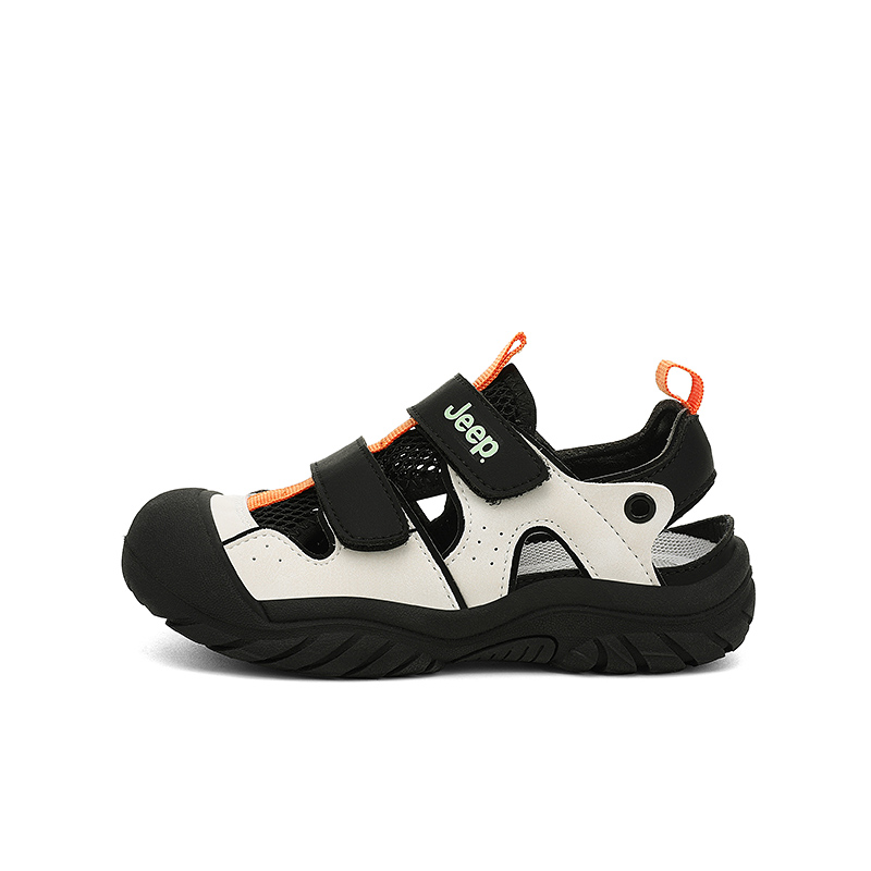 Детские сандалии с низким верхом, устойчивые к ударам, износостойкие и дышащие Jeep, слоновая кость/белый/черный 
Детские сандалии с низким верхом, устойчивые к ударам, износостойкие и дышащие Jeep, слоновая кость/белый/черный