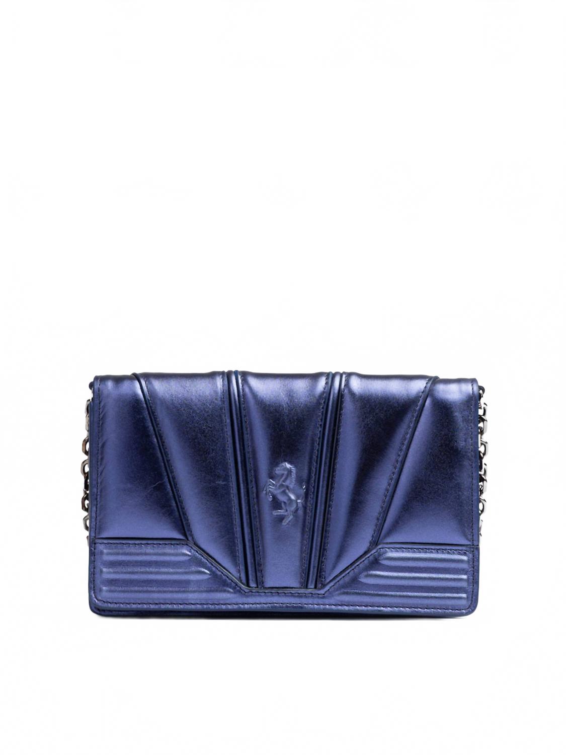 Ferrari Женская сумка GT из лакированной кожи с цепочкой, металлизированная, синяя
Ferrari Женская сумка GT из лакированной кожи с цепочкой, металлизированная, синяя