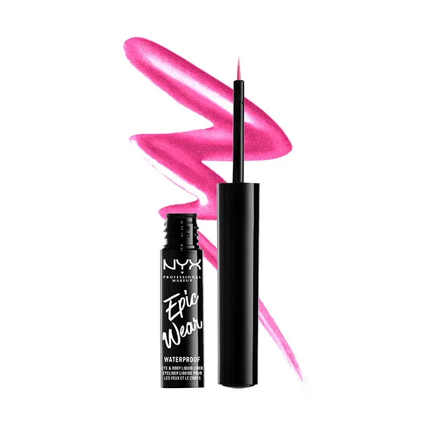 Подводка для глаз с металлическим финишем Epic Wear Metallic Liquid Liner Brown Me Nyx Professional Make Up, цвет fucshia