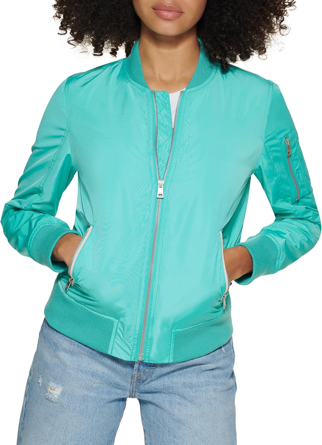 Женская куртка-бомбер Levi's Melanie Newport с карманами, зелено-голубой
Женская куртка-бомбер Levi's Melanie Newport с карманами, зелено-голубой