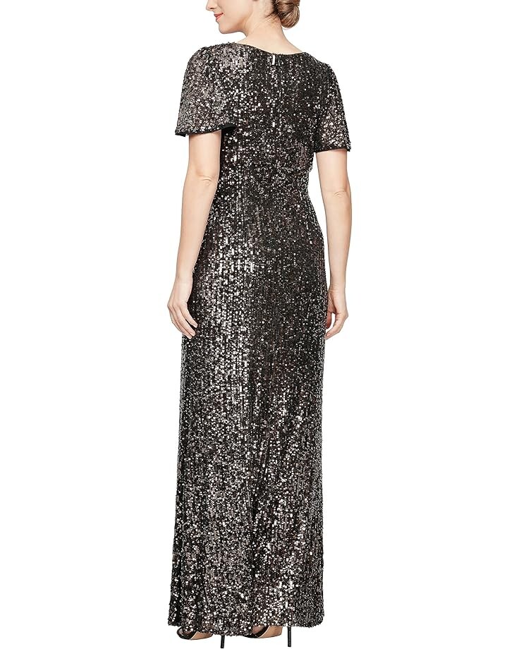 Платье Alex Evenings Long Sequins Gown with Flutter Sleeves and Front Knot Detail, цвет Black/Bronze
Платье Alex Evenings Long Sequins Gown with Flutter Sleeves and Front Knot Detail, цвет Black/Bronze