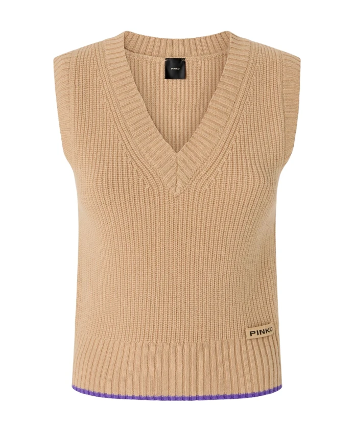 Куртка из мериносовой шерсти и кашемира фиолетового цвета в рубчик Pinko, бежевый
Куртка из мериносовой шерсти и кашемира фиолетового цвета в рубчик Pinko, бежевый