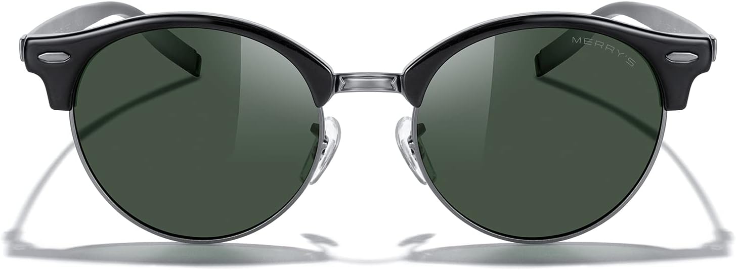 Круглые поляризованные солнцезащитные очки MERRY для женщин и мужчин, классический ретро-стиль, полуободковая оправа, алюминиевые дужки MERRY'S, Black Frame/Gray Bridge/G15 Lens
Круглые поляризованные солнцезащитные очки MERRY для женщин и мужчин, классический ретро-стиль, полуободковая оправа, алюминиевые дужки MERRY'S, Black Frame/Gray Bridge/G15 Lens