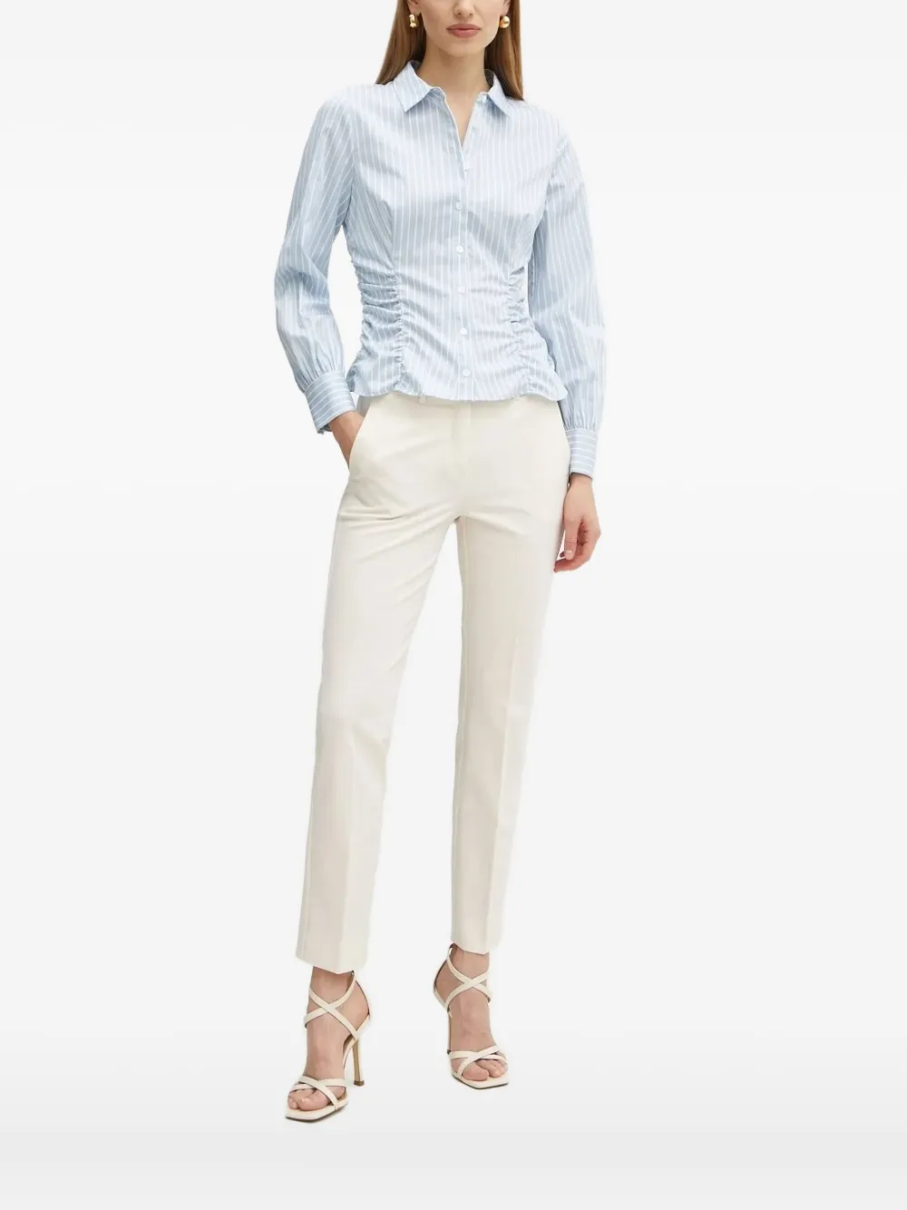 Полосатая рубашка с присборенной талией Guess Usa, синий
Полосатая рубашка с присборенной талией Guess Usa, синий