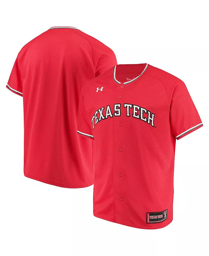 Мужская бейсбольная джерси Texas Tech Red Raiders Performance Replica Under Armour, красный 
Мужская бейсбольная джерси Texas Tech Red Raiders Performance Replica Under Armour, красный