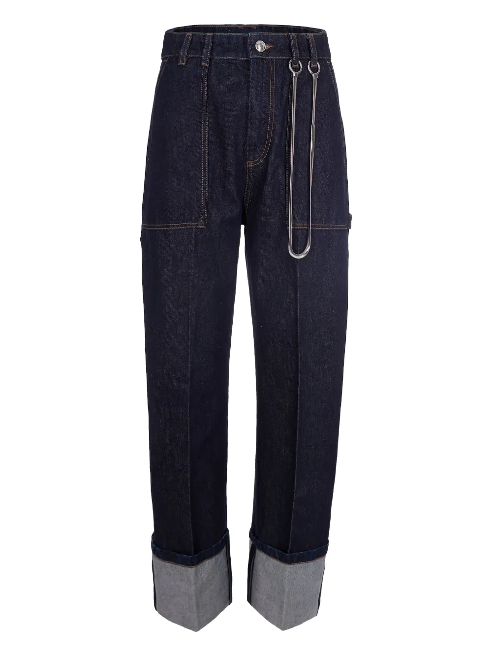 Джинсы с цепочкой-кольцом Sportmax, синий
Джинсы с цепочкой-кольцом Sportmax, синий