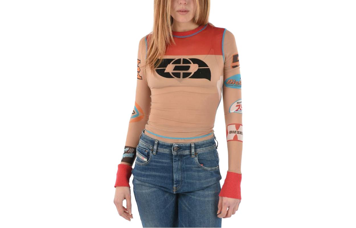 Футболка женская оранжевая DIESEL 
Футболка женская оранжевая DIESEL