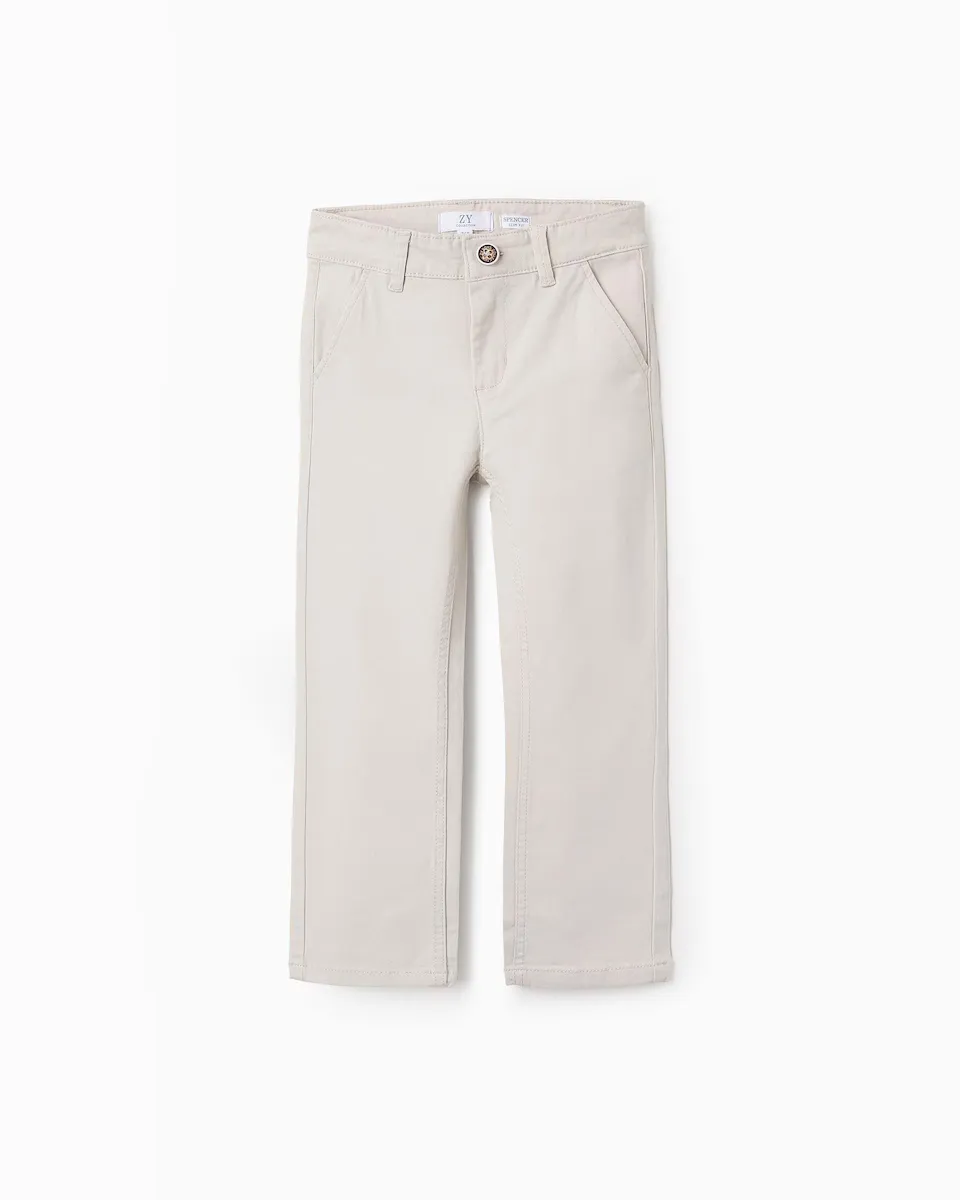 Брюки чинос из твила для мальчиков со шлевками для ремня Zippy, бежевый
Брюки чинос из твила для мальчиков со шлевками для ремня Zippy, бежевый