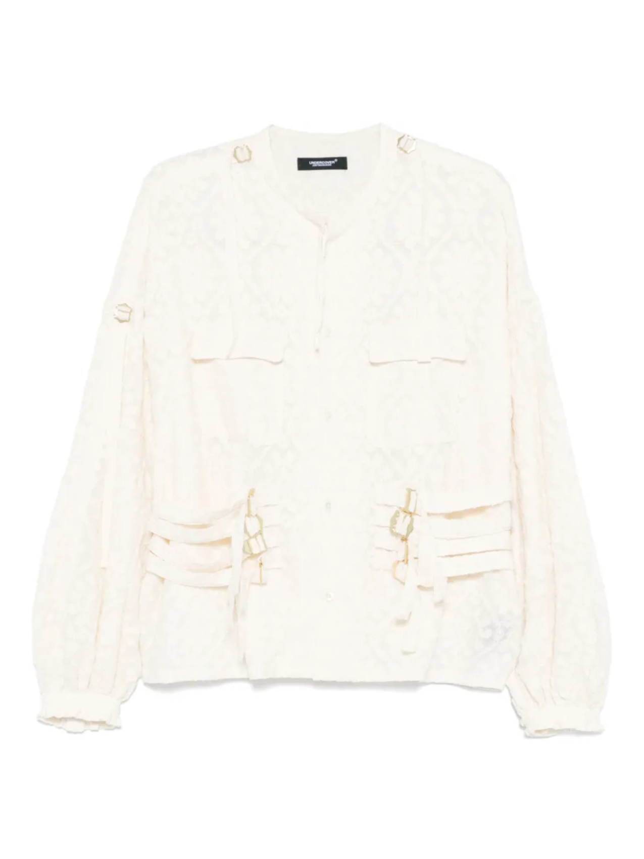 Рубашка с цветочной вышивкой Undercover, нейтральный
Рубашка с цветочной вышивкой Undercover, нейтральный