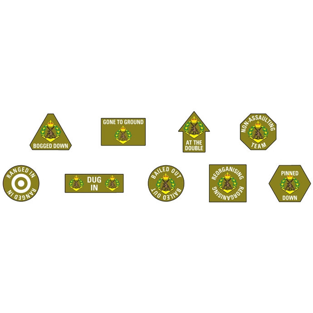 Аксессуары Battlefront Miniatures Flames of War: Vietnam - ANZAC (Australian) Token Set
Аксессуары Battlefront Miniatures Flames of War: Vietnam - ANZAC (Australian) Token Set