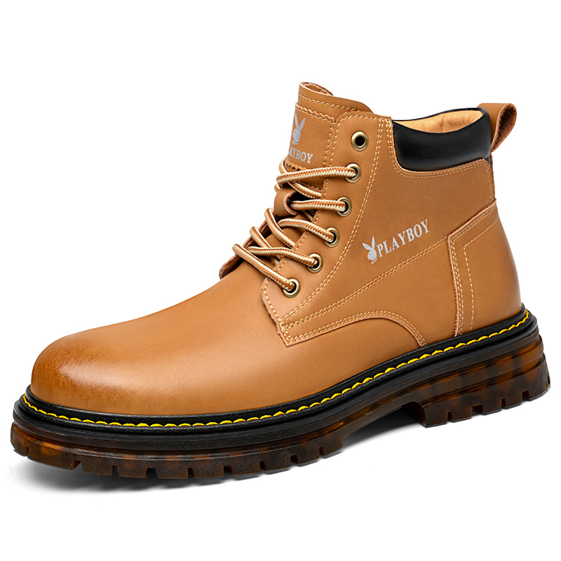 Playboy Жёлто-коричневые короткие мартинсы мужские, цвет Yellow Brown
Playboy Жёлто-коричневые короткие мартинсы мужские, цвет Yellow Brown