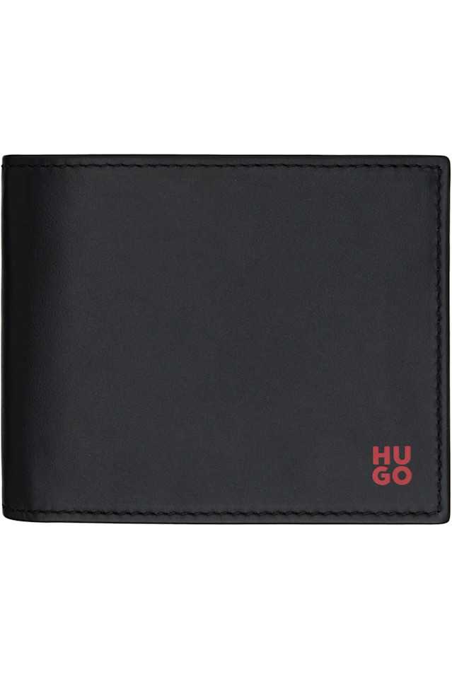 Кожаный кошелек со сложным логотипом Hugo, черный
Кожаный кошелек со сложным логотипом Hugo, черный