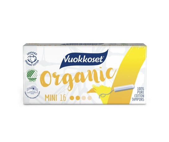 Органические мини-тампоны, 16 шт. Vuokkoset
Органические мини-тампоны, 16 шт. Vuokkoset