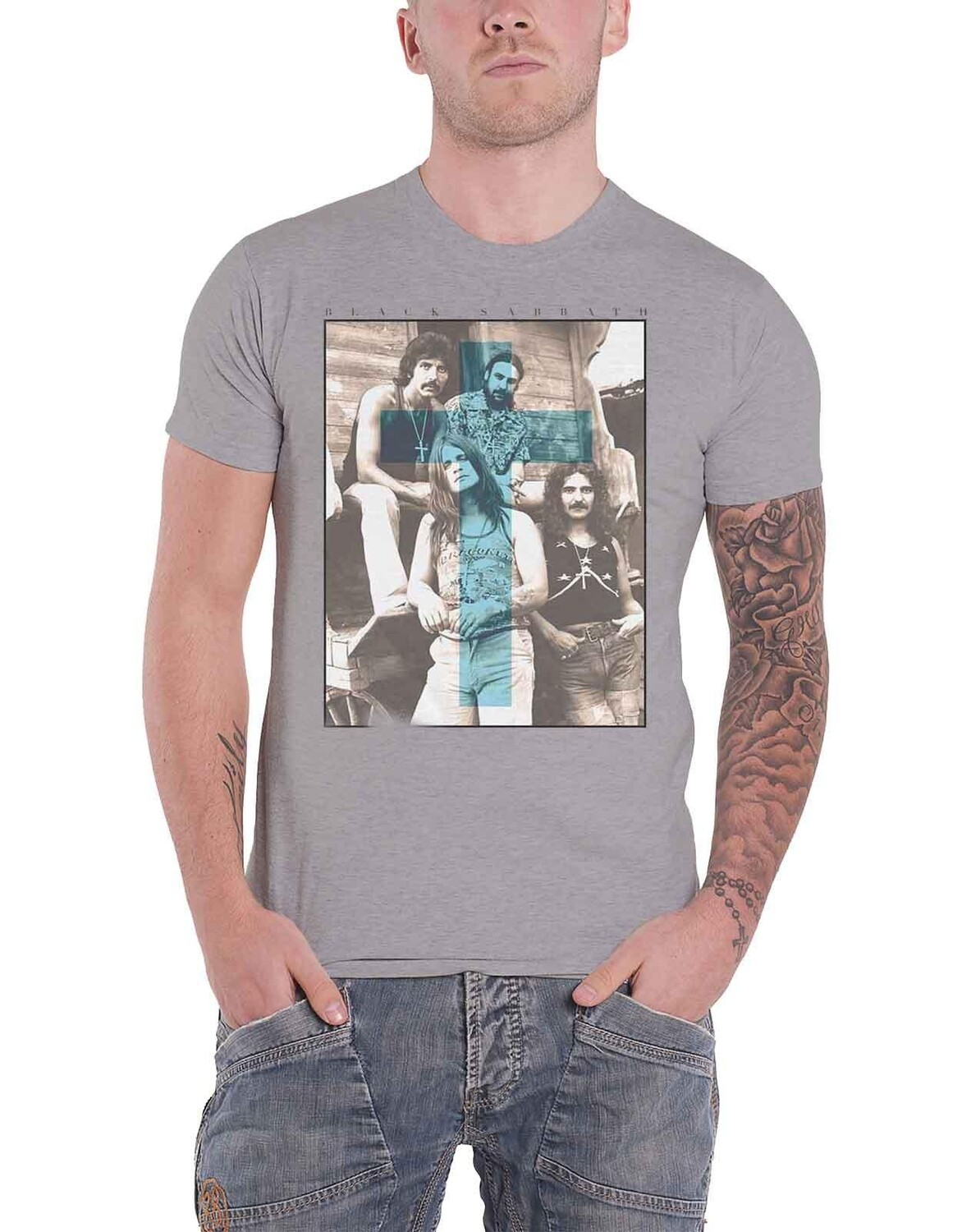 футболка с логотипом группы и крестом Black Sabbath, серый
футболка с логотипом группы и крестом Black Sabbath, серый