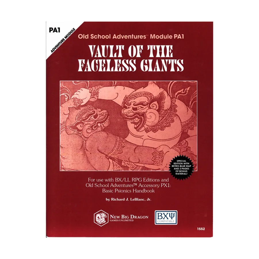 Модуль Vault of the Faceless Giants, Old School Adventures
Модуль Vault of the Faceless Giants, Old School Adventures