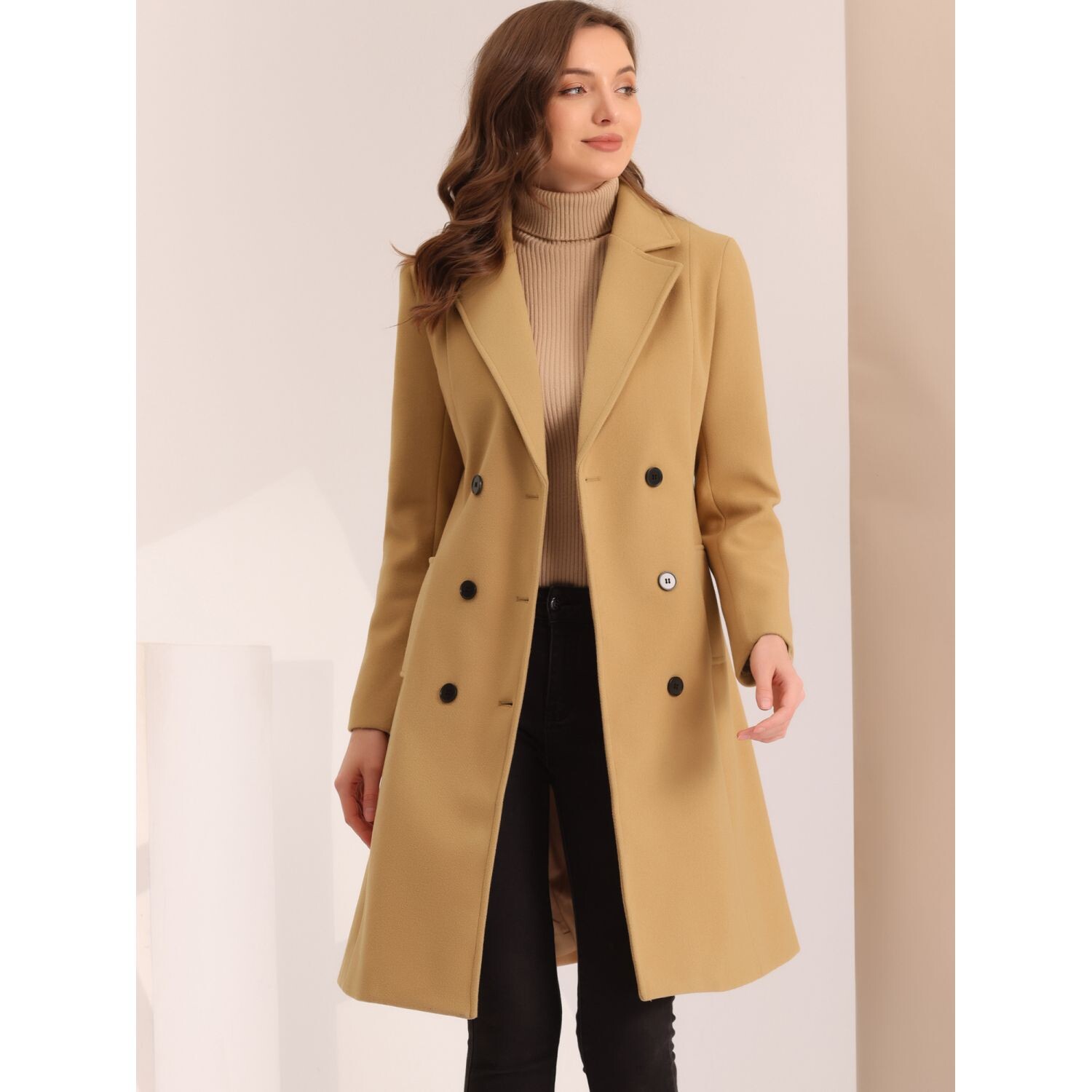 Женское зимнее двубортное длинное пальто с воротником с лацканами и поясом ALLEGRA K, черный
Женское зимнее двубортное длинное пальто с воротником с лацканами и поясом ALLEGRA K, черный