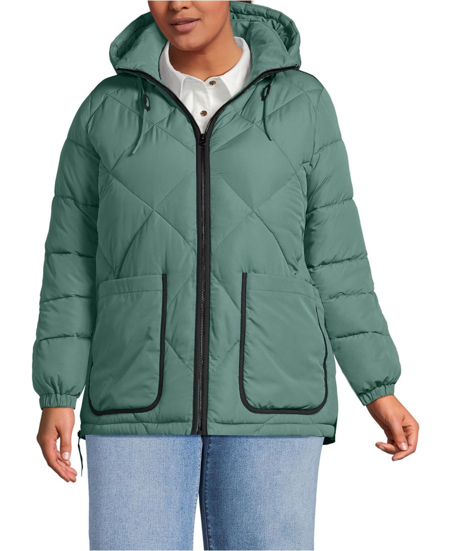Утепленная стеганая куртка FeatherFree Diamond больших размеров Lands' End, Washed evergreen
Утепленная стеганая куртка FeatherFree Diamond больших размеров Lands' End, Washed evergreen