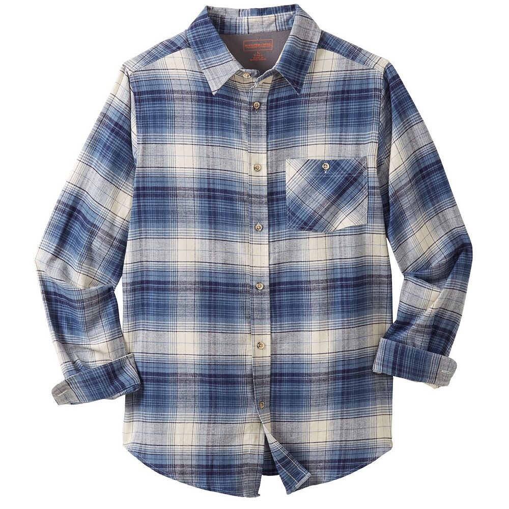 Мужская фланелевая рубашка больших и высоких размеров Boulder Creek By Kingsize, цвет Navy Plaid
Мужская фланелевая рубашка больших и высоких размеров Boulder Creek By Kingsize, цвет Navy Plaid