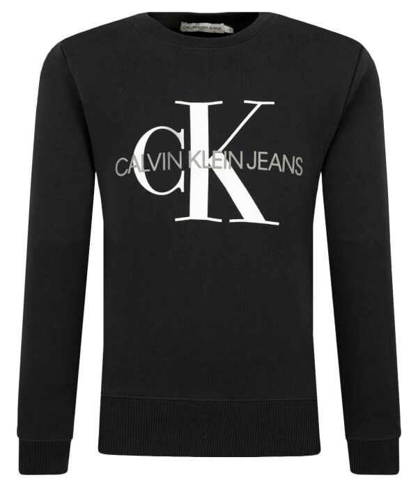 Свитшот детский Calvin Klein Jeans с большим логотипом бренда, черный 
Свитшот детский Calvin Klein Jeans с большим логотипом бренда, черный
