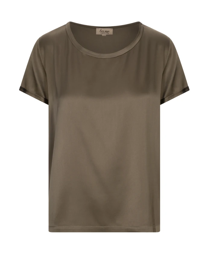 Зеленая футболка из шелка и лайкры Her Shirt, зеленый
Зеленая футболка из шелка и лайкры Her Shirt, зеленый