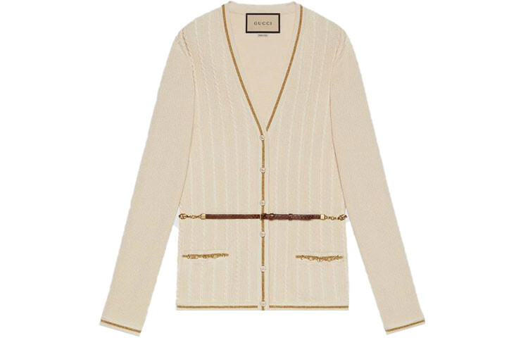 Кардиган женский Gucci, кремовый 
Кардиган женский Gucci, кремовый