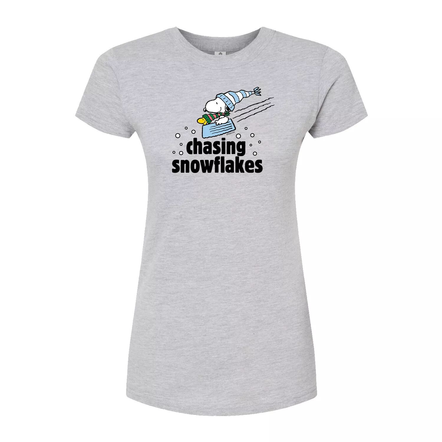 Футболка приталенного кроя с рисунком Peanuts для детей "В погоне за снежинками" Licensed Character, серый
Футболка приталенного кроя с рисунком Peanuts для детей "В погоне за снежинками" Licensed Character, серый