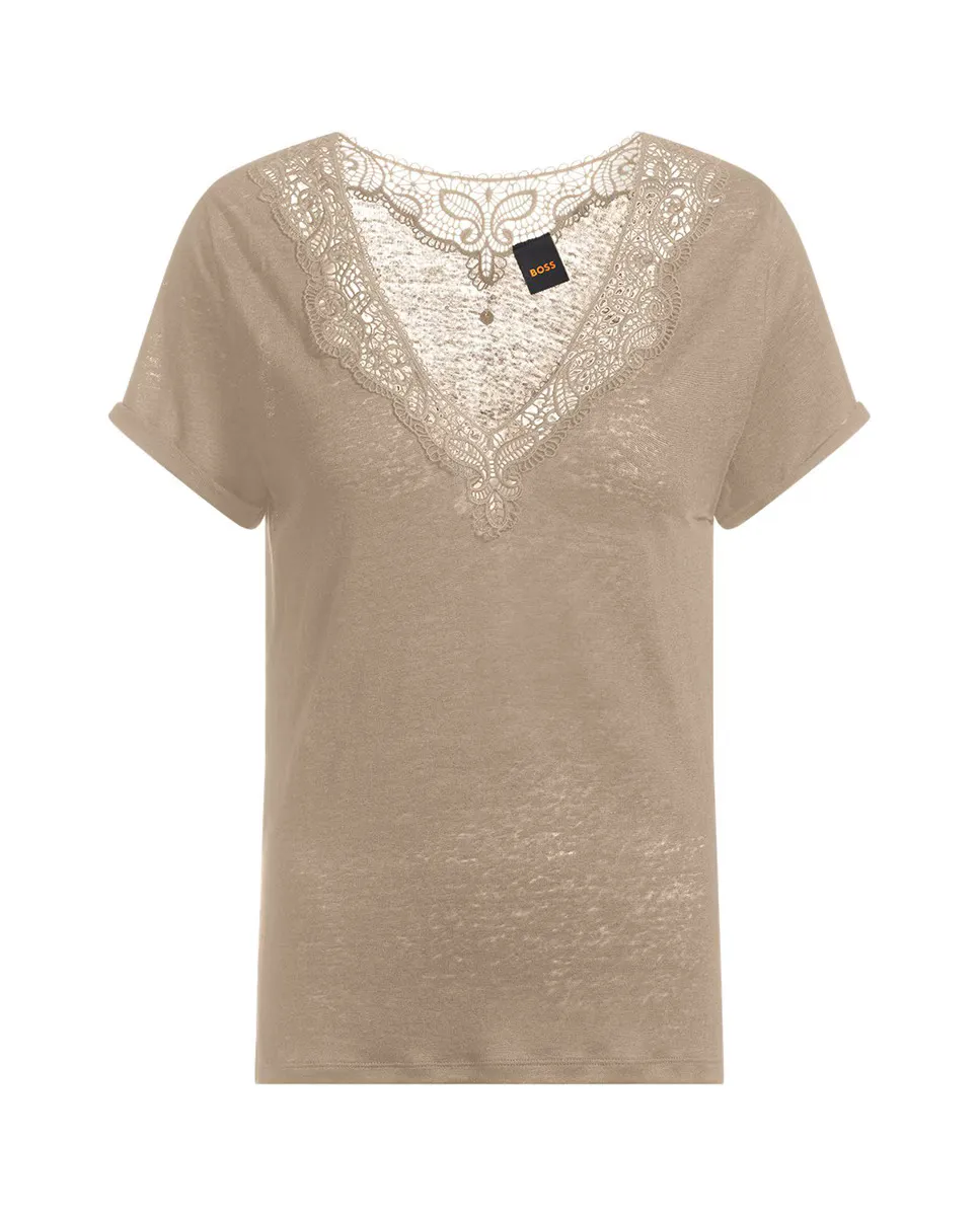 Женская футболка с короткими рукавами и круглым вырезом Boss Orange, бежевый
Женская футболка с короткими рукавами и круглым вырезом Boss Orange, бежевый