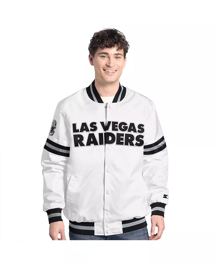 Мужская белая бейсбольная куртка Las Vegas Raiders Scout на молнии Starter
Мужская белая бейсбольная куртка Las Vegas Raiders Scout на молнии Starter
