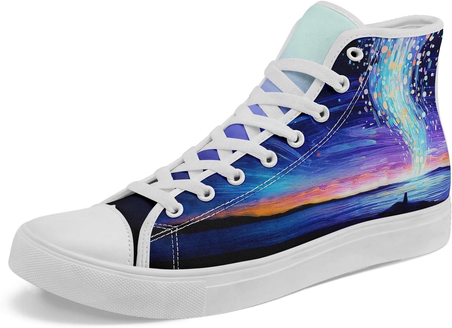 Высокие кеды AWSOLE из холщовой ткани для мужчин и женщин, модные, дышащие, на шнуровке, удобные, стильные кроссовки с рисунком звезд и луны, белый/синий/зеленый
Высокие кеды AWSOLE из холщовой ткани для мужчин и женщин, модные, дышащие, на шнуровке, удобные, стильные кроссовки с рисунком звезд и луны, белый/синий/зеленый