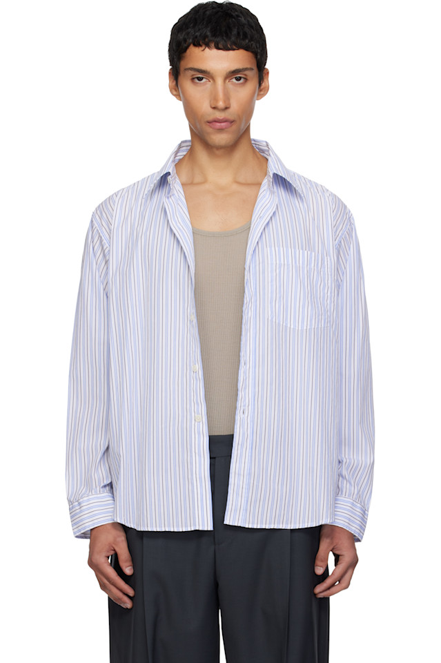 Mfpen Белая и синяя деловая рубашка
Mfpen Белая и синяя деловая рубашка