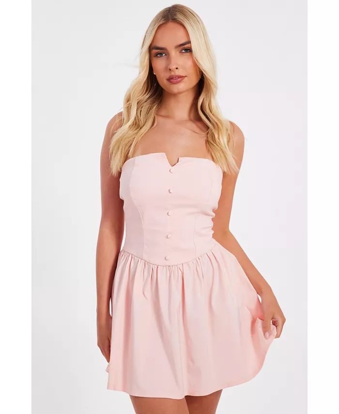 Женское мини-платье Bengaline Bardot QUIZ, розовый
Женское мини-платье Bengaline Bardot QUIZ, розовый