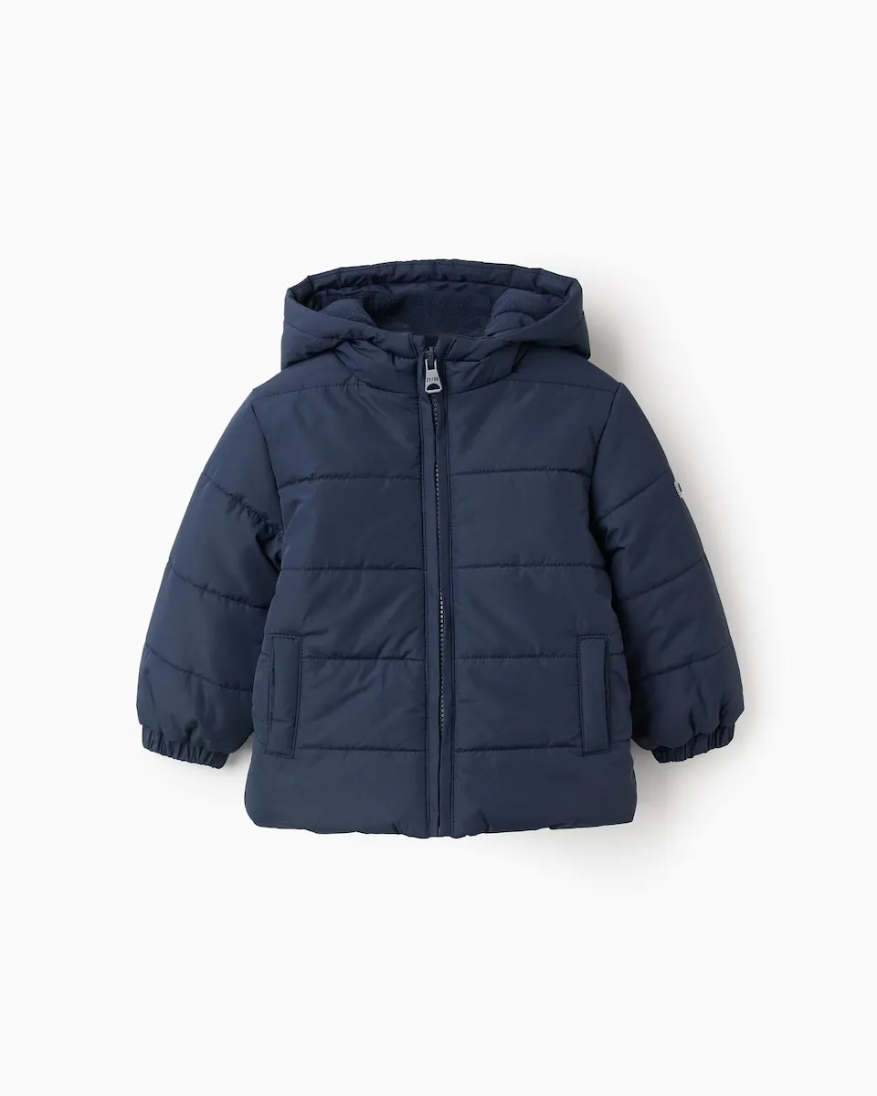 Детский стеганый пуховик с капюшоном и флисовой подкладкой Zippy, темно-синий
Детский стеганый пуховик с капюшоном и флисовой подкладкой Zippy, темно-синий