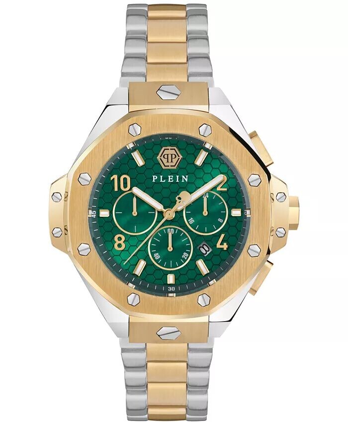 Мужские двухцветные часы-браслет из нержавеющей стали с хронографом, 46 мм Philipp Plein, мультиколор
Мужские двухцветные часы-браслет из нержавеющей стали с хронографом, 46 мм Philipp Plein, мультиколор