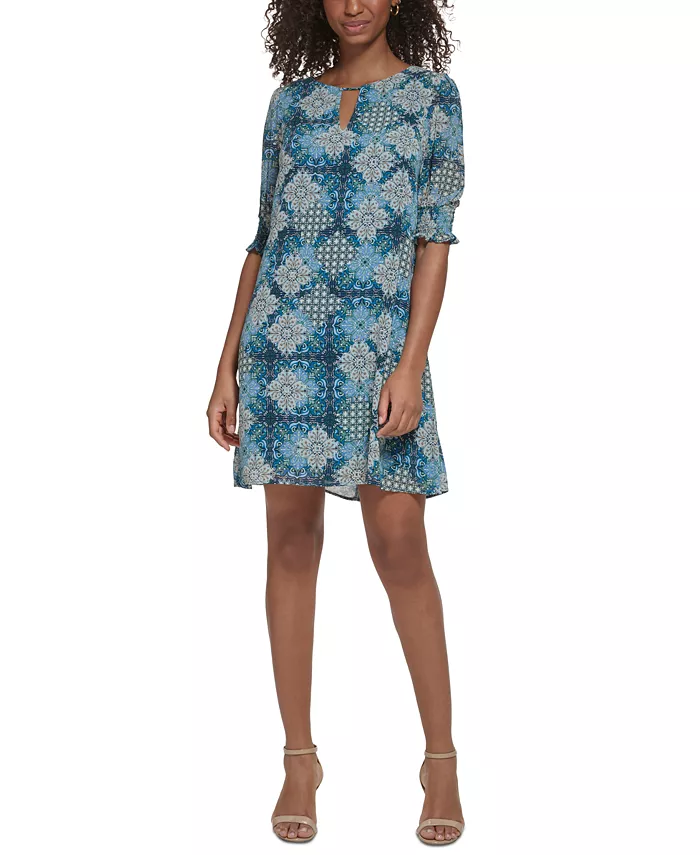 Женское платье А-силуэта с принтом и рукавами до локтя Jessica Howard, синий
Женское платье А-силуэта с принтом и рукавами до локтя Jessica Howard, синий