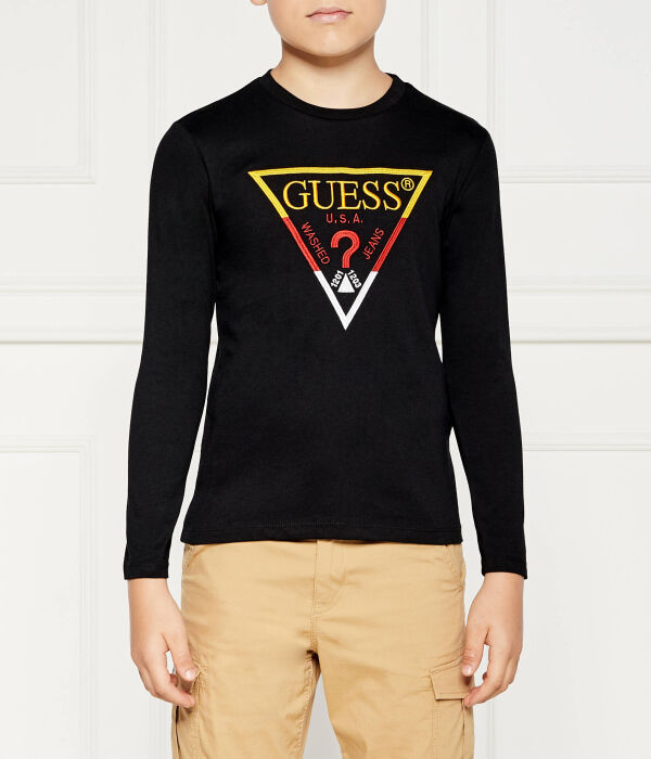 Лонгслив детский Guess с цветным логотипом, черный
Лонгслив детский Guess с цветным логотипом, черный