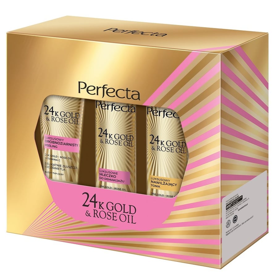 Набор Perfecta 24K Gold & Rose Oil мелкозернистый пилинг 75 г + увлажняющий тоник 200 мл + молочко для снятия макияжа 200 мл
Набор Perfecta 24K Gold & Rose Oil мелкозернистый пилинг 75 г + увлажняющий тоник 200 мл + молочко для снятия макияжа 200 мл
