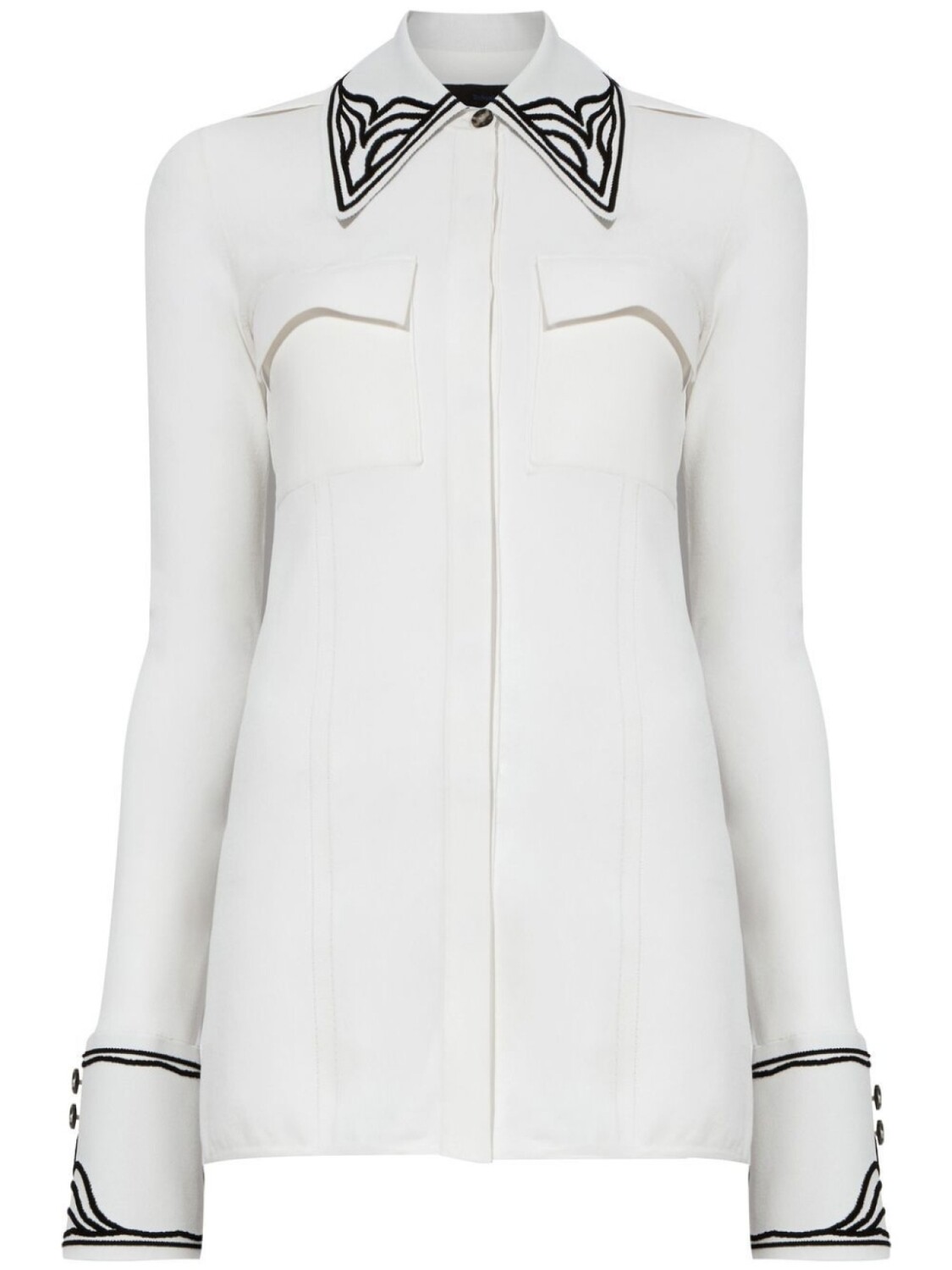 Proenza Schouler cloqué-effect pointed-collar shirt, белый
Proenza Schouler cloqué-effect pointed-collar shirt, белый