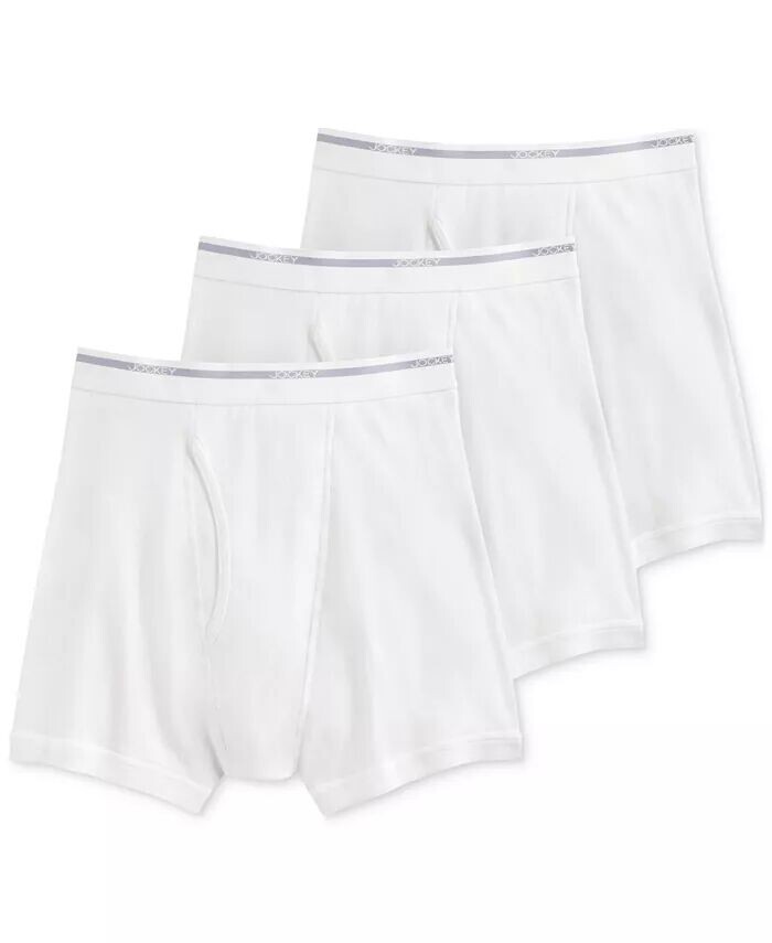 Мужские классические хлопковые трусы-боксеры, комплект из 3 пар Jockey, белый
Мужские классические хлопковые трусы-боксеры, комплект из 3 пар Jockey, белый