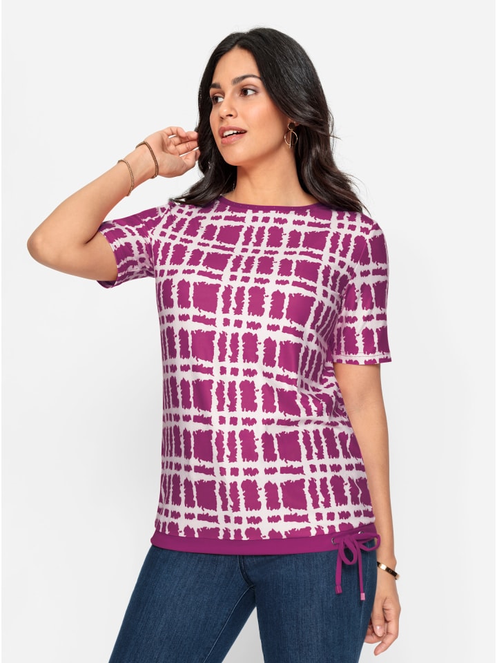 Рубашка с короткими рукавами в пурпурно-бежевом цвете WITT WEIDEN
Рубашка с короткими рукавами в пурпурно-бежевом цвете WITT WEIDEN