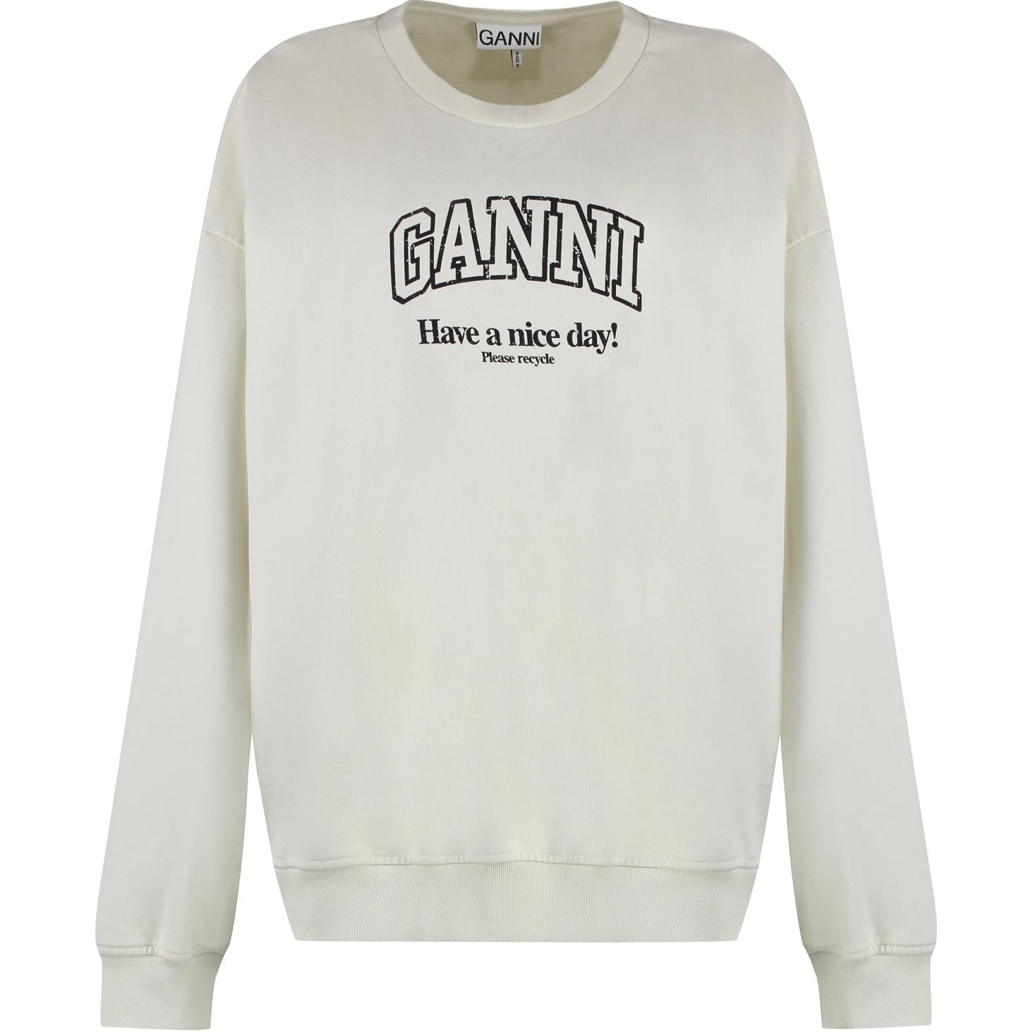 Футболка с логотипом GANNI, белая цапля
Футболка с логотипом GANNI, белая цапля