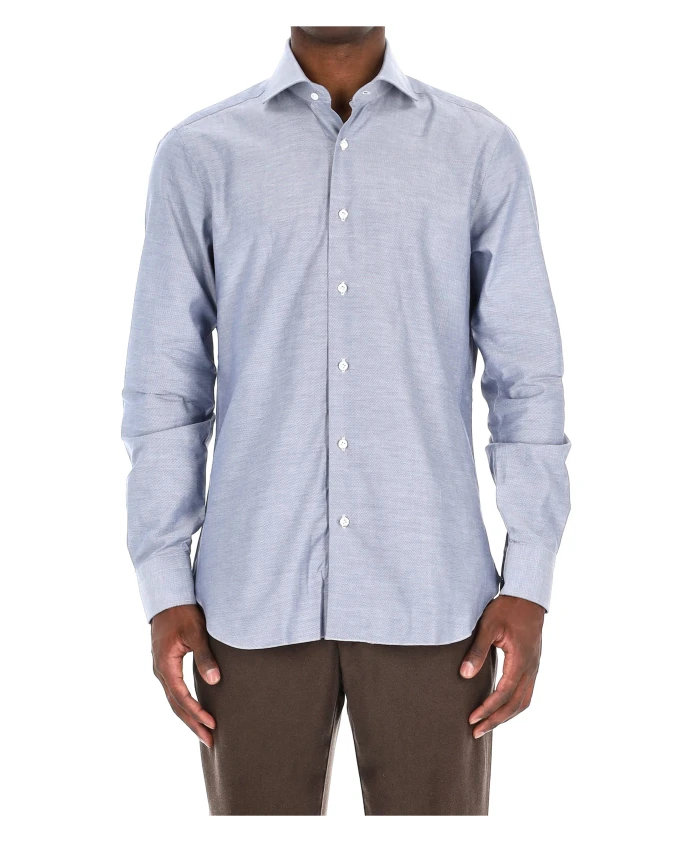 Прозрачная голубая хлопковая рубашка Оксфорд Barba, синий
Прозрачная голубая хлопковая рубашка Оксфорд Barba, синий