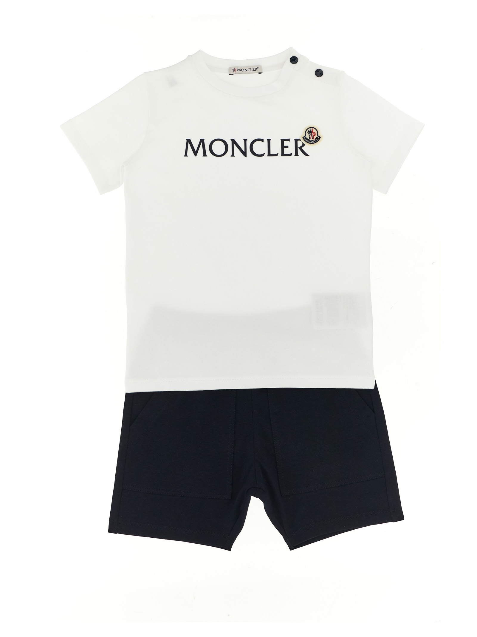 Футболка + бермуды с логотипом Moncler Enfant, белый/черный
Футболка + бермуды с логотипом Moncler Enfant, белый/черный
