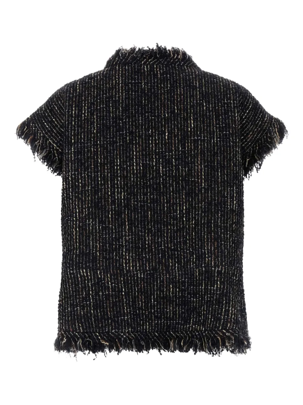 Жилет из твида с бахромой SACAI, синий
Жилет из твида с бахромой SACAI, синий